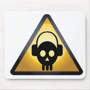 skull dj mouse mat
