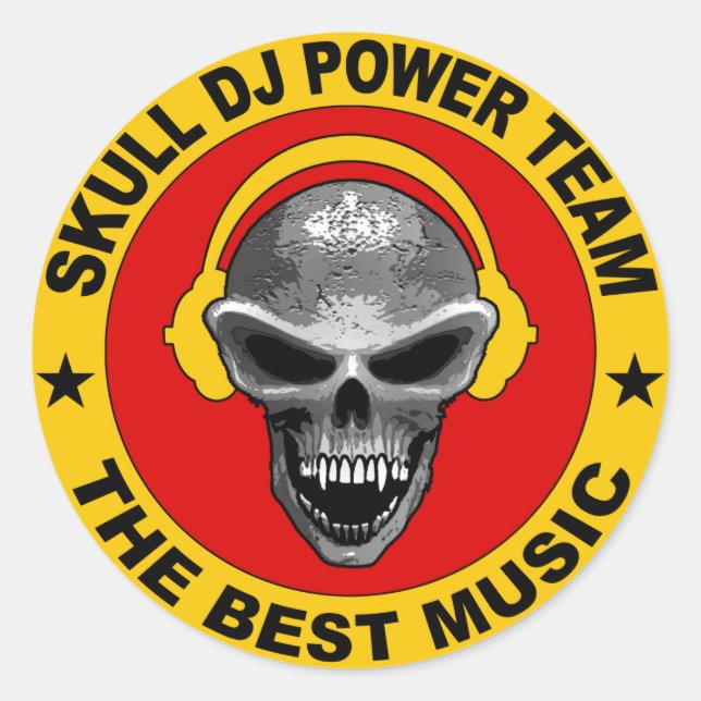 Skull DJ Sticker (Front)