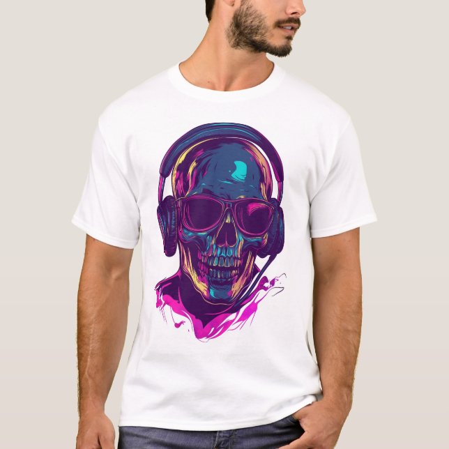 Skull DJ Vibes T-Shirt (Front)