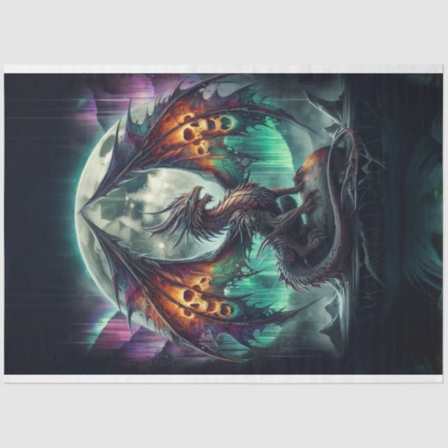 Skull Dragon Tissue Paper (Front)