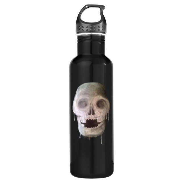 Skull Drawing Artistic Water Bottle (Front)