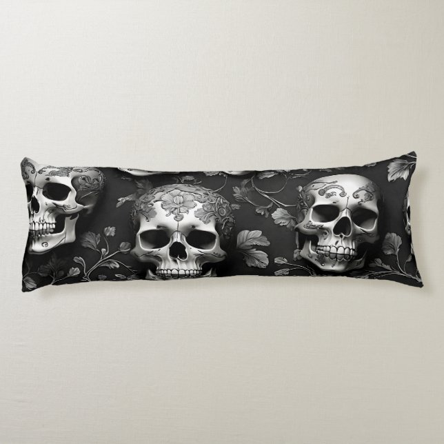 Skull edgy and mysterious body cushion (Back)