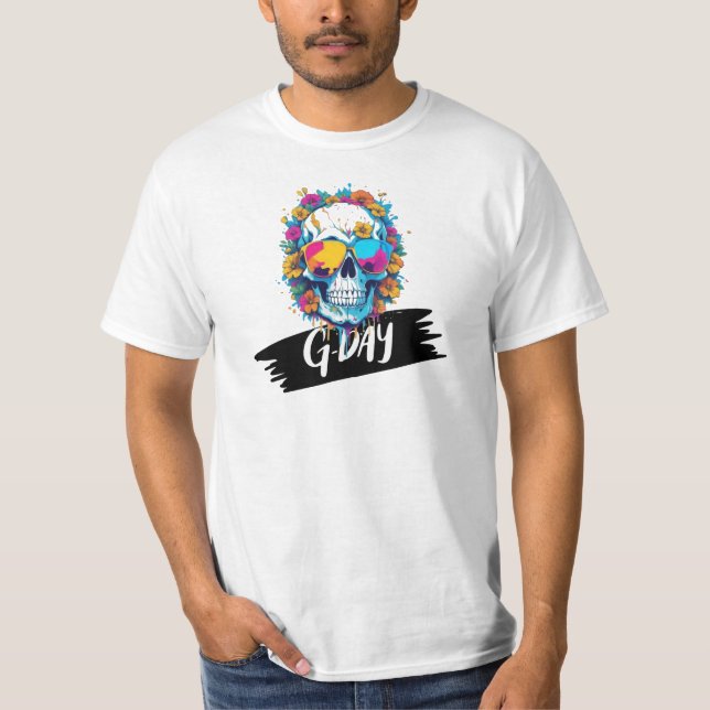 Skull Elegance: Beautiful Graphic T-Shirt (Front)