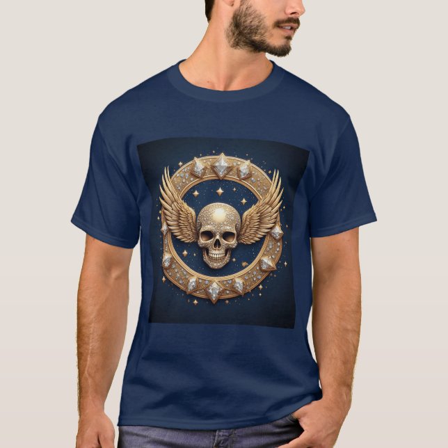 💀Skull Emblem For Gothic Decor  T-Shirt (Front)