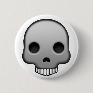 Skull Emoji 6 Cm Round Badge