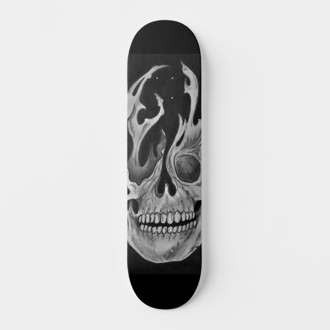 skull evaporating skateboard (Front)