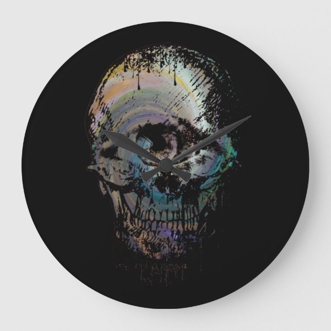 SKULL EYE SKELETON HALLOWEEN GIFT LARGE CLOCK (Front)