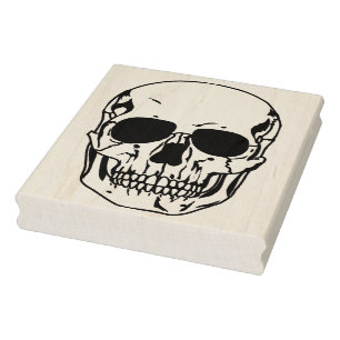 Skull face 2 illustration art stamp