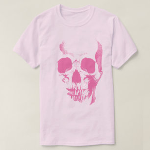 Skull Face Pink T-Shirt