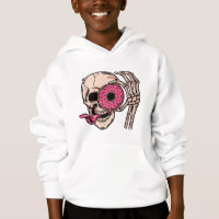 Skull Face With Doughnut dark humour sweet and so