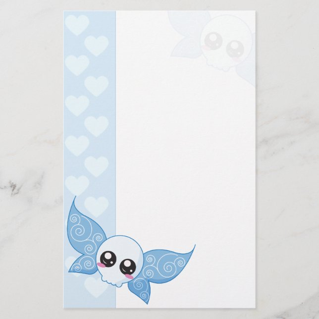 Skull Fairy - Blue Stationery (Front)