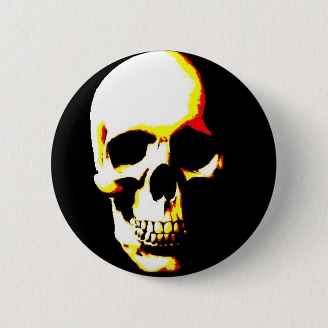 Skull Fantasy Art  Rock Punk 6 Cm Round Badge (Front)