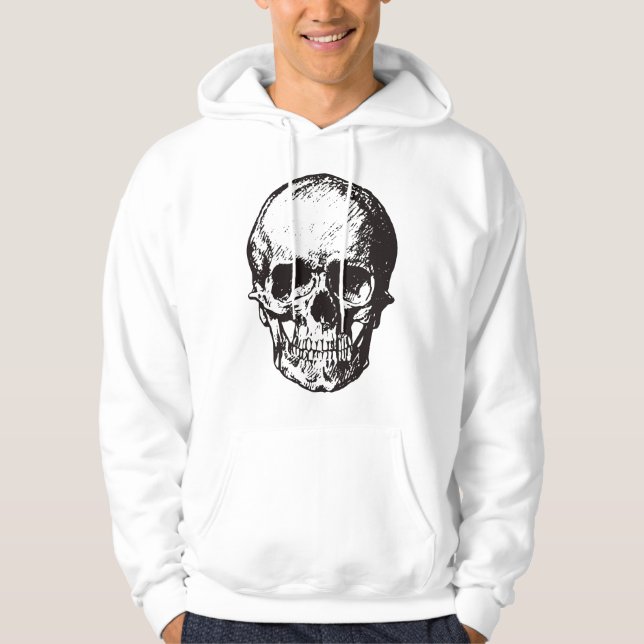 Skull Fantasy Art Rock Punk Heavy Metal Hoodie (Front)