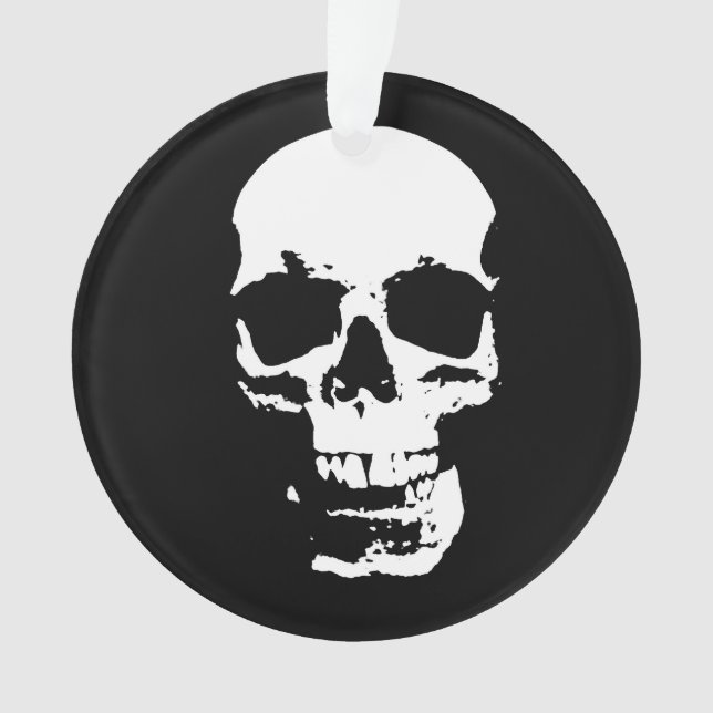 Skull Fantasy Art Rock Punk Heavy Metal Ornament (Front)
