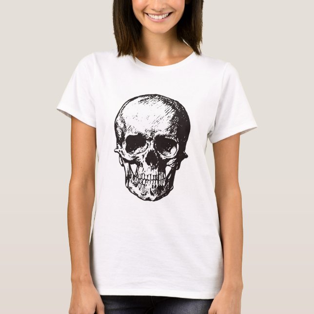Skull Fantasy Art Rock Punk Heavy Metal T-Shirt (Front)