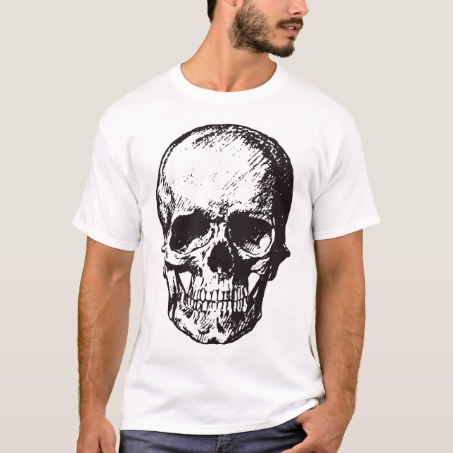 Skull Fantasy Art Rock Punk Heavy Metal T-Shirt (Front)