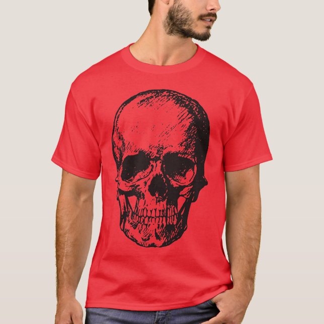 Skull Fantasy Art Rock Punk Heavy Metal  T-Shirt (Front)