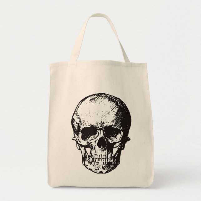 Skull Fantasy Art Rock Punk Heavy Metal Tote Bag (Front)