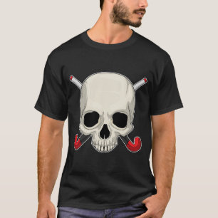 Skull Field hockey Hockey stick T-Shirt