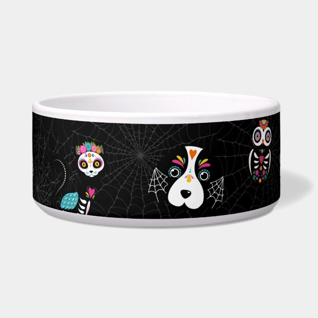 SKULL FIGURE FLORAL BOWL (Front)