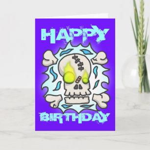 Skull Flame Birthday Card
