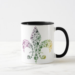 Skull Fleur De Lis Mug