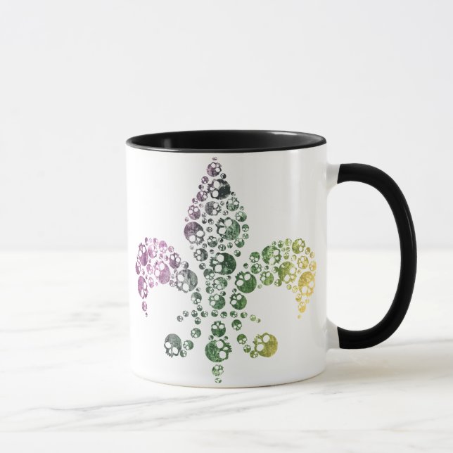 Skull Fleur De Lis Mug (Right)