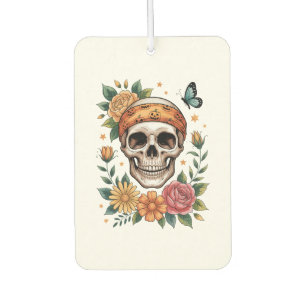 Skull Floral Halloween Spooky Car Air Freshener