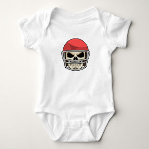 Skull Football Helmet Baby Bodysuit