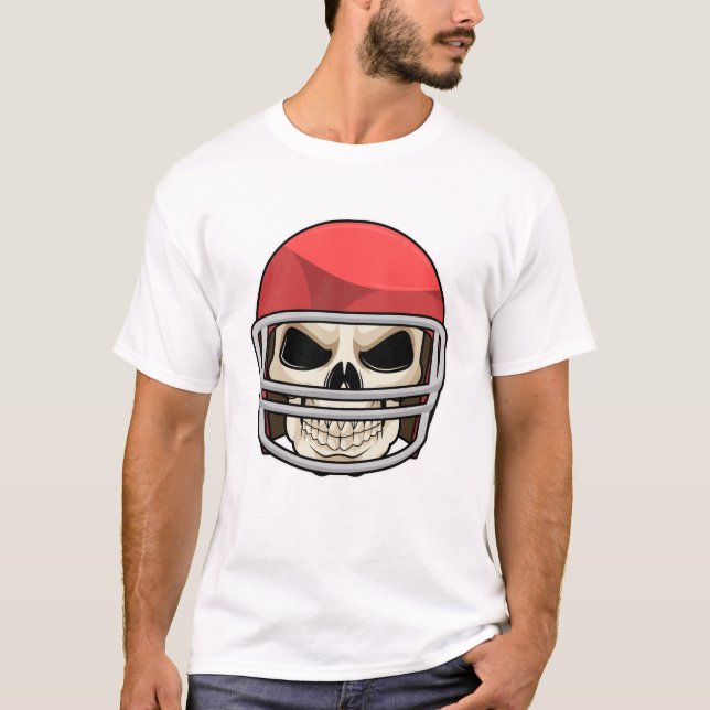 Skull Football Helmet T-Shirt (Front)