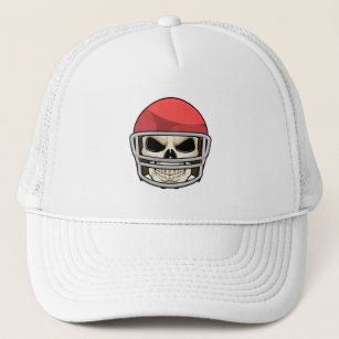 Skull Football Helmet Trucker Hat