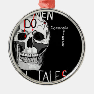 Skull forensic science CSI dead men Metal Tree Decoration