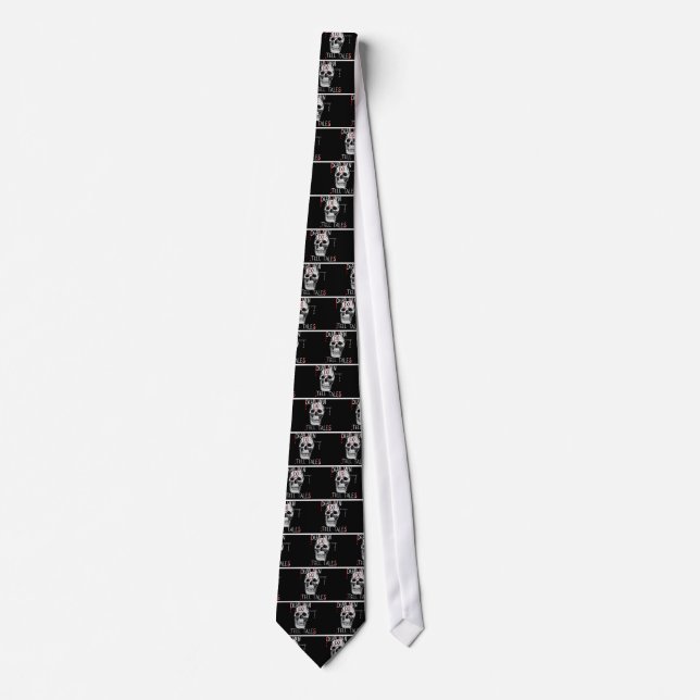 Skull forensic science CSI dead men Tie (Front)