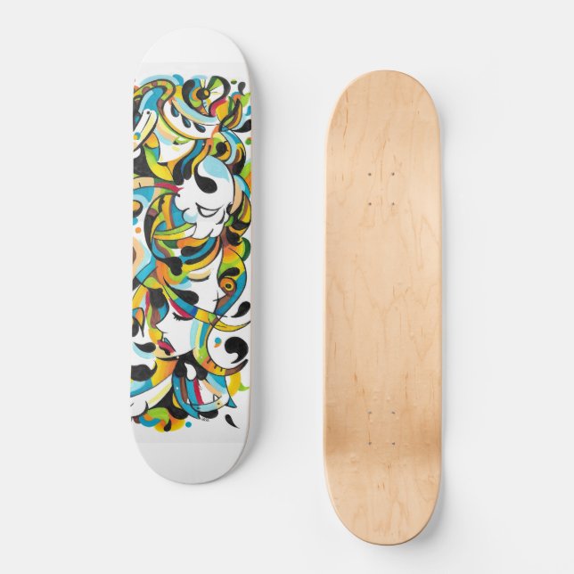 Skull forest skateboard deck (Front)