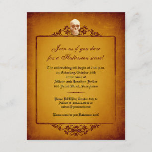 Skull Frame Halloween Invitation