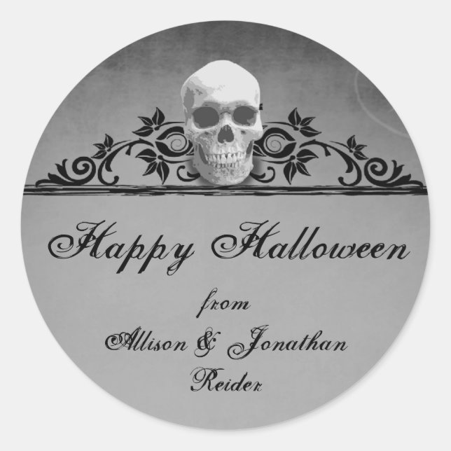 Skull Frame Halloween sticker (Front)