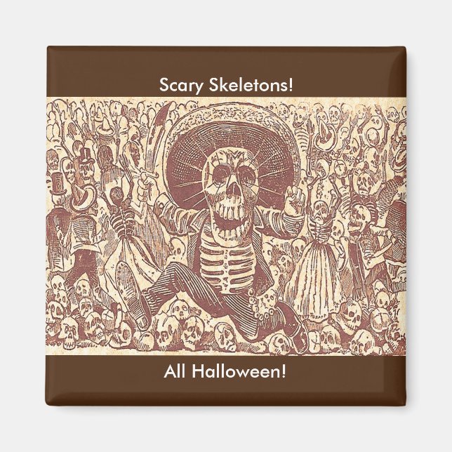 Skull from Oaxaca, La Calavera Oaxaqueña Magnet (Front)