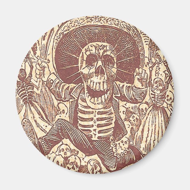 Skull from Oaxaca, La Calavera Oaxaqueña Magnet (Front)