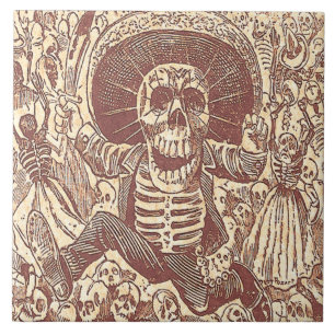 Skull from Oaxaca, La Calavera Oaxaqueña Tile