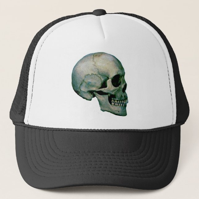 Skull From Profile Trucker Hat (Front)