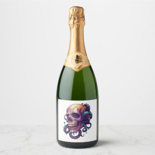 Skull from the Depths Sparkling Wine Label