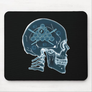 Skull Funny Billiards Pool Player Sports Snooker 8 Mouse Mat