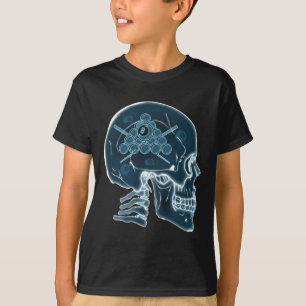 Skull Funny Billiards Pool Player Sports Snooker 8 T-Shirt