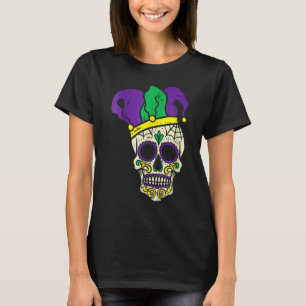 Skull Funny Mardi Gras New Orleans Carnival Men Bo T-Shirt