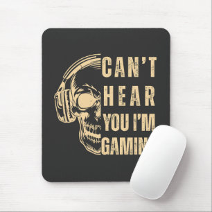 Skull Gamer Art – Can’t Hear You Mouse Mat
