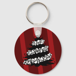 Skull Garland Christmas Tree Key Ring