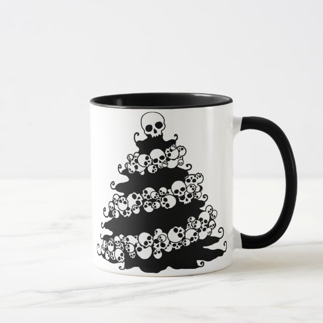 Skull Garland Christmas Tree Mug (Right)