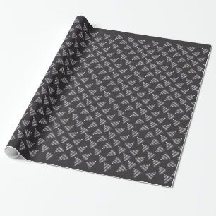 Skull Garland Christmas Tree Wrapping Paper