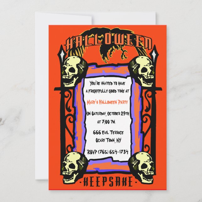 Skull Gatekeeper Party Invitation (Front)