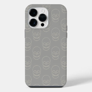 Skull - Ghost Grey and Bone White iPhone 14 Pro Max Case